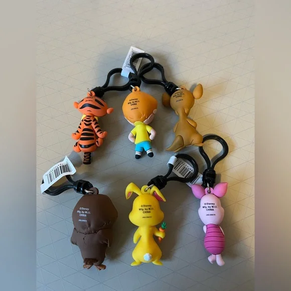 Winnie the Pooh Figural Bag Clips - Bundle of 6 - Picture 2 of 2
